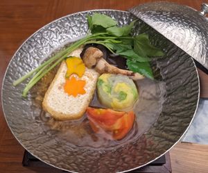 Nabe all assembled at Ryokan Ayunosato in Hitoyoshi