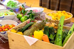 seasonable vegetables at Ryokan Ayunosato in Hitoyoshi