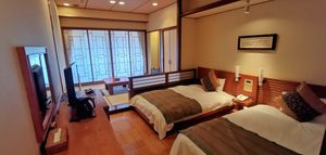 Hotel bedroom. at Ryokan Ayunosato in Hitoyoshi