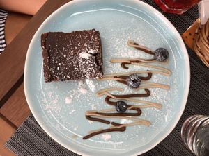 The black bean brownie / Schwarze Bohnen Brownie at Snackwunder in Oldenburg