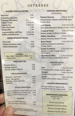 Karte at Snackwunder in Oldenburg