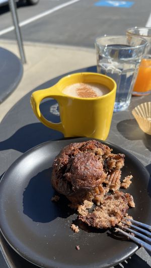 Banana nut muffin, chai tea  at The Lights in Charlotte