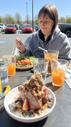 açaí bowl, and avocado toast! All vegan!  at The Lights in Charlotte