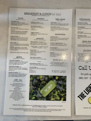 Seasonal menu at The Lights in Charlotte