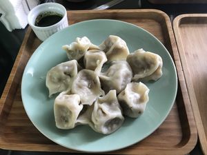 Steamed mushroom filled wontons  at Café O Té - 茶咖 in Santo Domingo