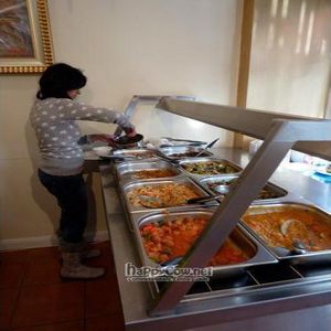 The buffet at Loving Hut - Camden in North West London