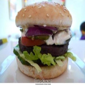 My Awesome Loving Hut Burger! at Loving Hut - Camden in North West London