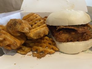 (Vegan) Tofu bao-burger  at Baby Su in Canberra
