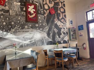 Inside  at Morning Glory Cafe in Flagstaff