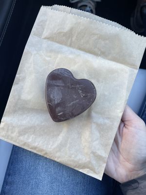 Peanut butter heart  at Morning Glory Cafe in Flagstaff