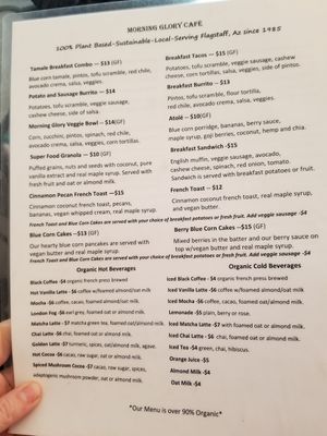  at Morning Glory Cafe in Flagstaff