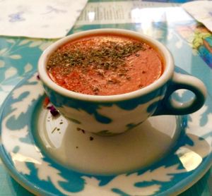 Tomato Cashew Soup.  Vegan Goodness! at Morning Glory Cafe in Flagstaff