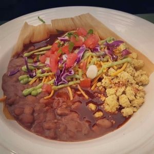 Blue Corn Breakfast Tamale at Morning Glory Cafe in Flagstaff
