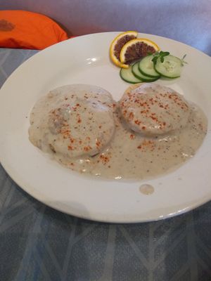 Biscuits n gravy were decent.  at Morning Glory Cafe in Flagstaff