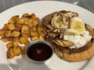 Banana pecan French toast  at Morning Glory Cafe in Flagstaff