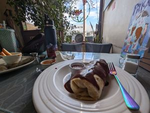 potato chorizo burrito 🌯   at Morning Glory Cafe in Flagstaff