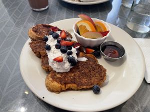 Berries French toast   at Morning Glory Cafe in Flagstaff