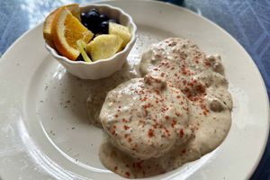 Biscuits and gravy   at Morning Glory Cafe in Flagstaff