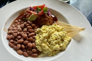 Tamale breakfastt  at Morning Glory Cafe in Flagstaff