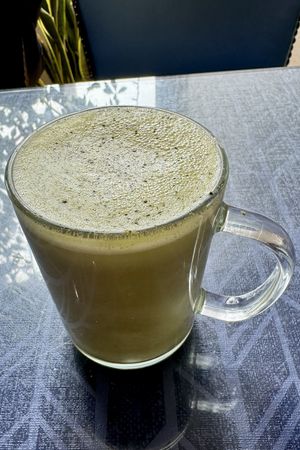 Matcha latte   at Morning Glory Cafe in Flagstaff