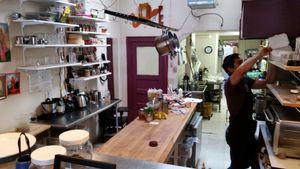 the open kitchen at Morning Glory Cafe at Morning Glory Cafe in Flagstaff