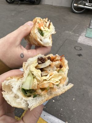 The one with egg  at Banh Mi Chay Co Hoa in Da Lat