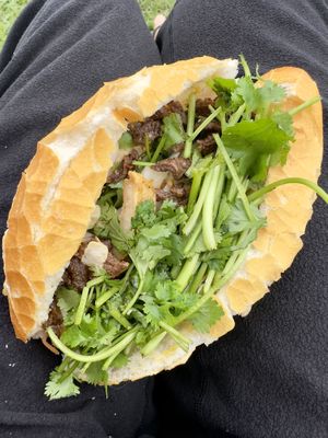 The Bánh Mì !! Yummy!!  at Banh Mi Chay Co Hoa in Da Lat