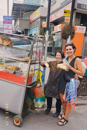 for me the best veg food in Da Lat 💚 friendly owner, only 15000 for one and really delicious! at Banh Mi Chay Co Hoa in Da Lat