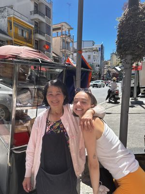 sweetest lady ever!   at Banh Mi Chay Co Hoa in Da Lat