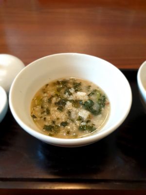 mallow porridge at Balwoo Gongyang - 발우공양 in Seoul