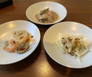 Root veggies, tofu and radish   at Balwoo Gongyang - 발우공양 in Seoul