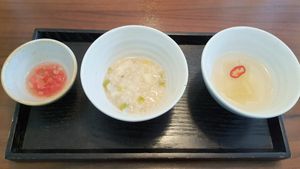 Course SEON (August 2022) - 1st course: porrdige, radish kimchi, watermelon at Balwoo Gongyang - 발우공양 in Seoul