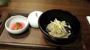 First part of the meal at Balwoo Gongyang - 발우공양 in Seoul