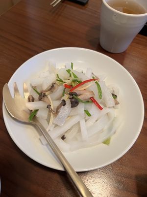 Mung bean jelly  at Balwoo Gongyang - 발우공양 in Seoul