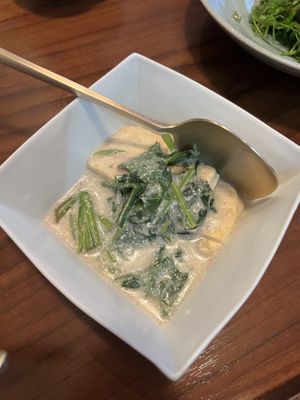 Tofu & greens  at Balwoo Gongyang - 발우공양 in Seoul