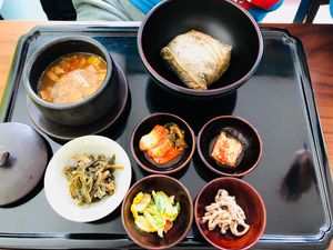 Winter main course 2 at Balwoo Gongyang - 발우공양 in Seoul