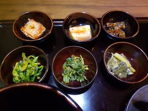 Sides of the medicinal dishes at Balwoo Gongyang - 발우공양 in Seoul