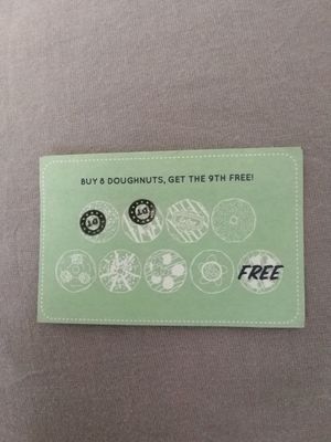 Loyalty card at Rodeo Doughnuts - Upper St in North London