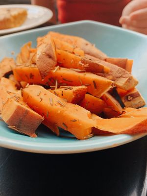 Sweet Potatoes at Mother Vegan Bistro in Athens