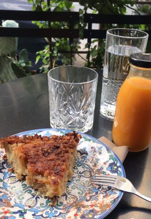 Orange pie with orange juice!!!!! at Mother Vegan Bistro in Athens