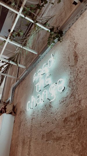 ‘Feed the change’ philosophy for the cafe.  #Veganuary at Mother Vegan Bistro in Athens