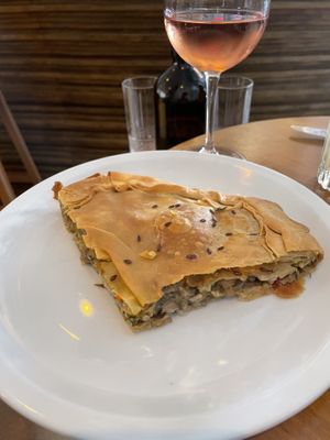Pie with mushrooms  at Mother Vegan Bistro in Athens