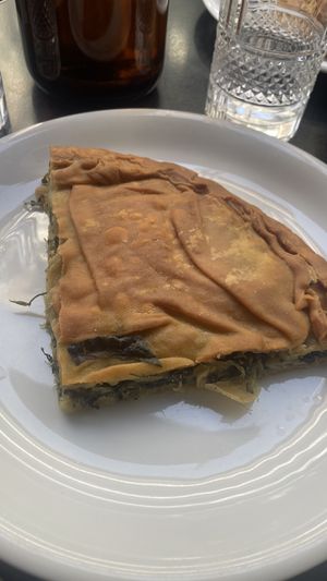 spinach pie  at Mother Vegan Bistro in Athens