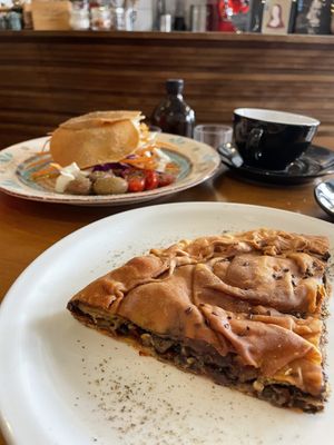 Sandwich and pie   at Mother Vegan Bistro in Athens