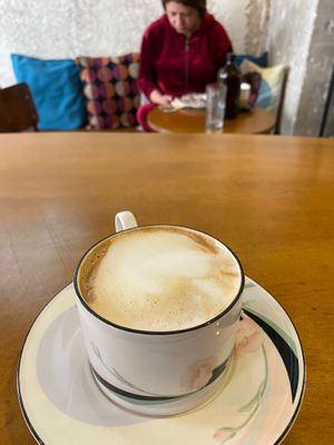 Latte at Mother Vegan Bistro in Athens