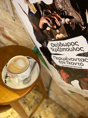 Latte at Mother Vegan Bistro in Athens