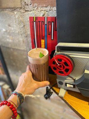 Iced Organic Peruvian Cacao at Mother Vegan Bistro in Athens