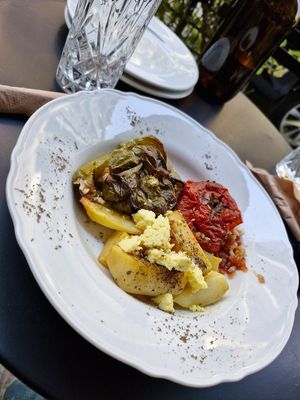 Stuffed pepper special of the day at Mother Vegan Bistro in Athens