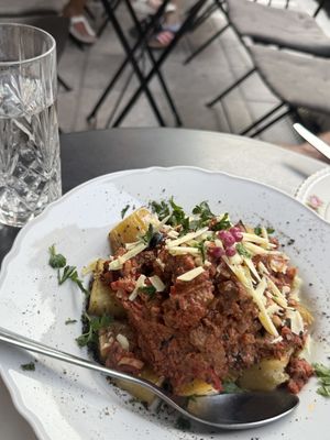 I forgot the name already but absolutely incredible !  at Mother Vegan Bistro in Athens