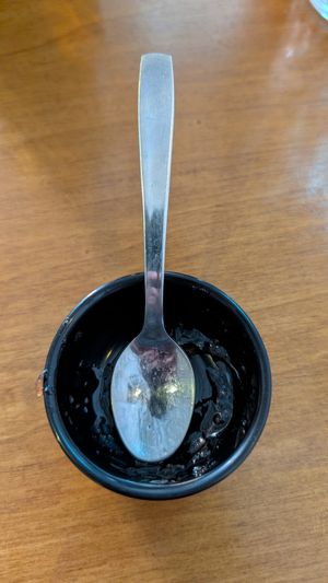 What was left after the complimentary sweet spoon at Mother Vegan Bistro in Athens